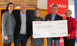 Lean Terblanche, Lutzeye Micheal Grootbos Foundation, Lurette Rudolph, Andy de la Mare ABSA, Mayor Overstrand Municipality Nicolette Botha Guthrie